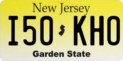 NJ license plate I50KHO