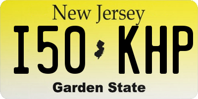NJ license plate I50KHP