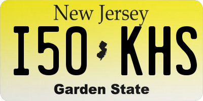NJ license plate I50KHS