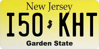 NJ license plate I50KHT