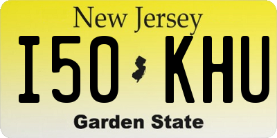 NJ license plate I50KHU