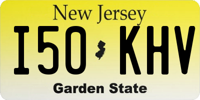 NJ license plate I50KHV