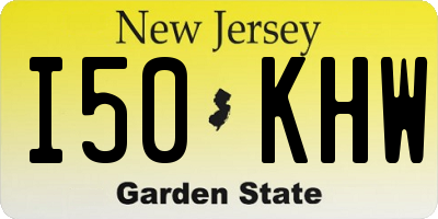NJ license plate I50KHW