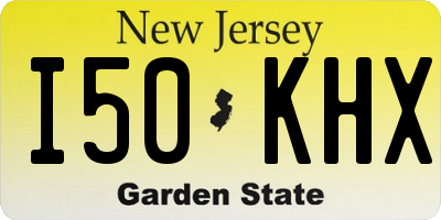 NJ license plate I50KHX