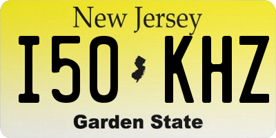 NJ license plate I50KHZ