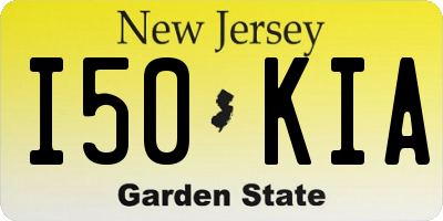 NJ license plate I50KIA