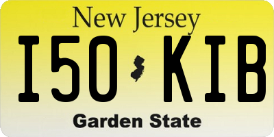NJ license plate I50KIB