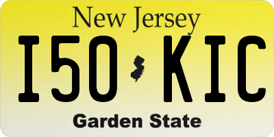 NJ license plate I50KIC