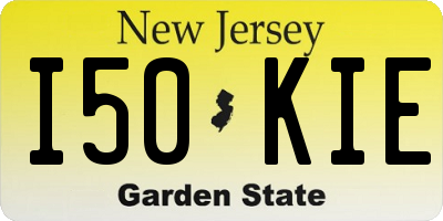 NJ license plate I50KIE