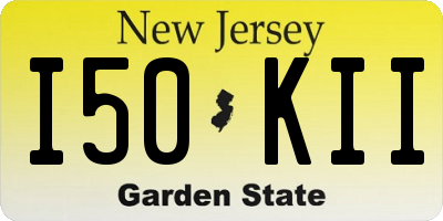 NJ license plate I50KII