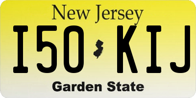 NJ license plate I50KIJ