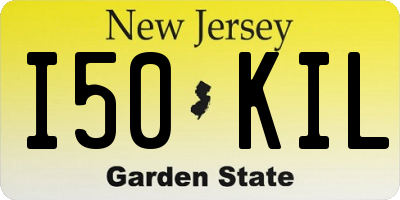 NJ license plate I50KIL