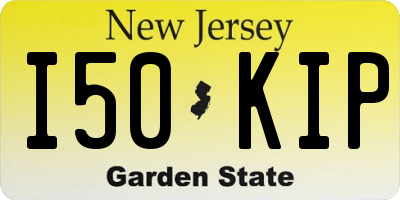 NJ license plate I50KIP