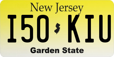 NJ license plate I50KIU