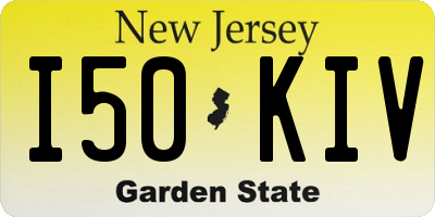 NJ license plate I50KIV