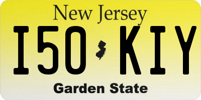 NJ license plate I50KIY
