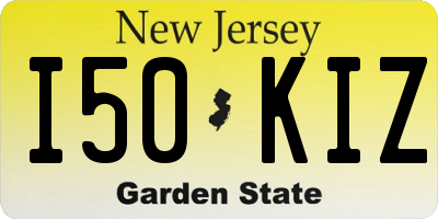 NJ license plate I50KIZ