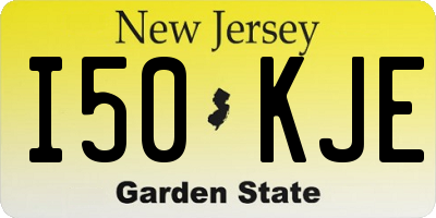 NJ license plate I50KJE