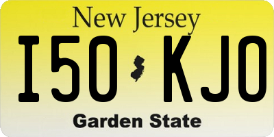 NJ license plate I50KJO