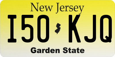 NJ license plate I50KJQ