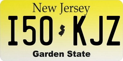 NJ license plate I50KJZ