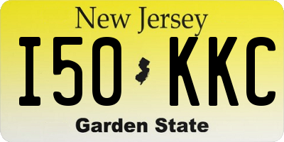 NJ license plate I50KKC