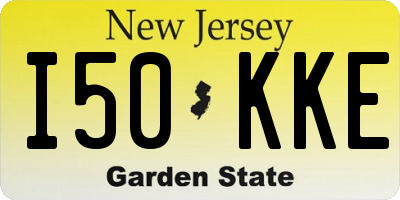 NJ license plate I50KKE