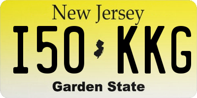 NJ license plate I50KKG