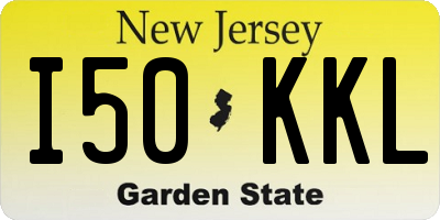 NJ license plate I50KKL