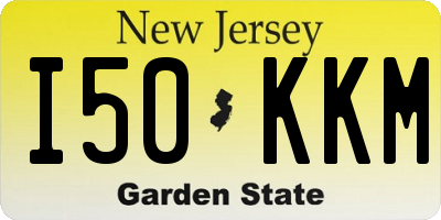 NJ license plate I50KKM