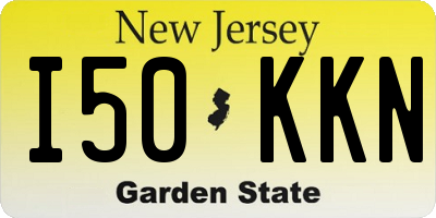 NJ license plate I50KKN