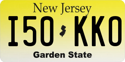 NJ license plate I50KKO