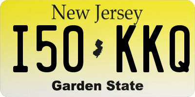 NJ license plate I50KKQ