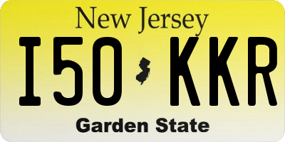 NJ license plate I50KKR