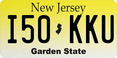 NJ license plate I50KKU