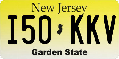 NJ license plate I50KKV