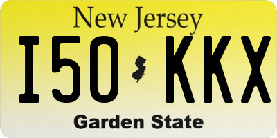 NJ license plate I50KKX