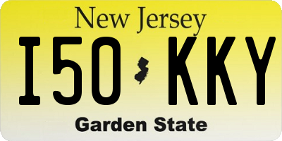 NJ license plate I50KKY