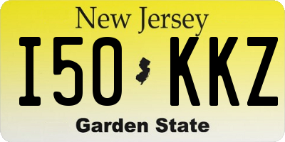 NJ license plate I50KKZ