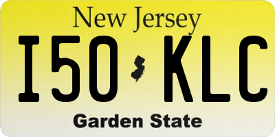 NJ license plate I50KLC