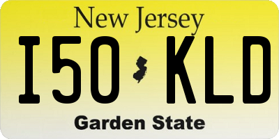 NJ license plate I50KLD
