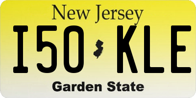 NJ license plate I50KLE