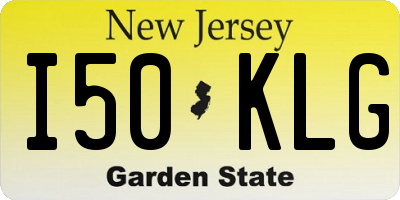 NJ license plate I50KLG