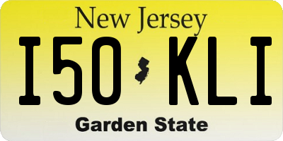 NJ license plate I50KLI