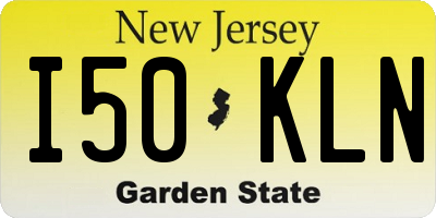 NJ license plate I50KLN