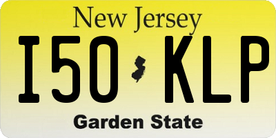 NJ license plate I50KLP