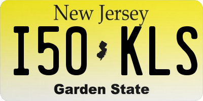 NJ license plate I50KLS