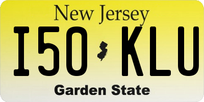 NJ license plate I50KLU