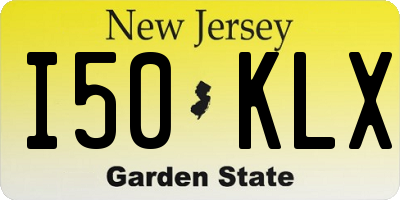 NJ license plate I50KLX