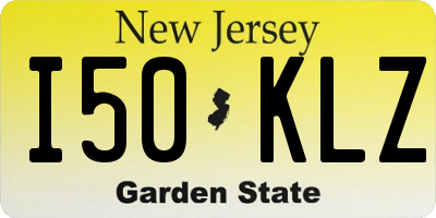 NJ license plate I50KLZ